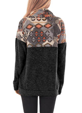 Load image into Gallery viewer, Tribal Cowl Neck Kangaroo Pocket Sweatshirt