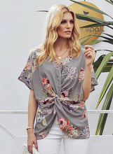 Load image into Gallery viewer, Floral Loose Twist Blouse