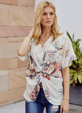 Load image into Gallery viewer, Floral Loose Twist Blouse