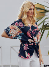 Load image into Gallery viewer, Floral Loose Twist Blouse