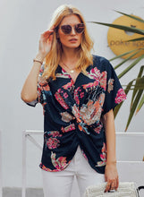 Load image into Gallery viewer, Floral Loose Twist Blouse