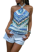 Load image into Gallery viewer, Tropical Print Halter Top