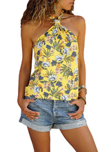 Load image into Gallery viewer, Tropical Print Halter Top