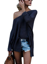 Load image into Gallery viewer, Oversized Knit High-low Slit Side Sweater