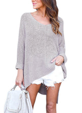 Load image into Gallery viewer, Oversized Knit High-low Slit Side Sweater