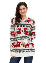 Load image into Gallery viewer, Cute Christmas Reindeer Knit Hooded Sweater