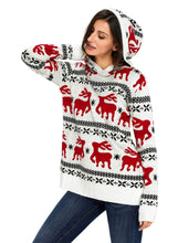 Load image into Gallery viewer, Cute Christmas Reindeer Knit Hooded Sweater