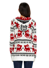 Load image into Gallery viewer, Cute Christmas Reindeer Knit Hooded Sweater