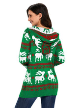 Load image into Gallery viewer, Cute Christmas Reindeer Knit Hooded Sweater