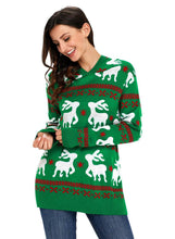 Load image into Gallery viewer, Cute Christmas Reindeer Knit Hooded Sweater
