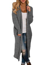 Load image into Gallery viewer, Open Front Knit Long Cardigan