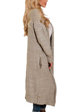 Load image into Gallery viewer, Open Front Knit Long Cardigan