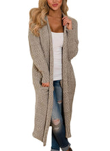 Load image into Gallery viewer, Open Front Knit Long Cardigan