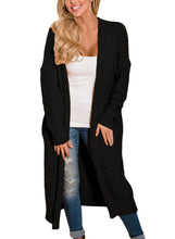 Load image into Gallery viewer, Open Front Knit Long Cardigan