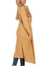 Load image into Gallery viewer, Open Front Knit Long Cardigan
