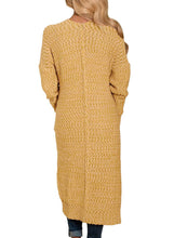 Load image into Gallery viewer, Open Front Knit Long Cardigan
