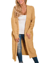 Load image into Gallery viewer, Open Front Knit Long Cardigan