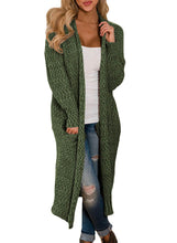 Load image into Gallery viewer, Open Front Knit Long Cardigan
