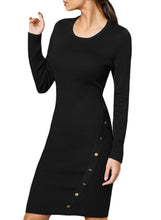 Load image into Gallery viewer, Button Detail Sweater Dress