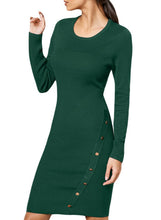 Load image into Gallery viewer, Button Detail Sweater Dress