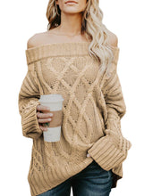 Load image into Gallery viewer, Off The Shoulder Winter Sweater