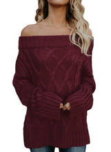 Load image into Gallery viewer, Off The Shoulder Winter Sweater