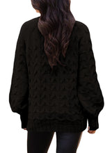 Load image into Gallery viewer, Cable Knit High Neck Sweater