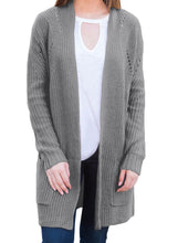Load image into Gallery viewer, Open Front Women Cardigan with Pockets