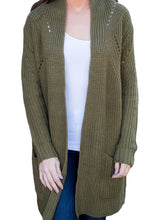 Load image into Gallery viewer, Open Front Women Cardigan with Pockets