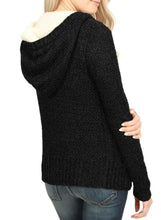 Load image into Gallery viewer, Fleece Hooded Button Down Cardigan Sweater