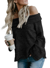 Load image into Gallery viewer, Soft Velvet Knit Off Shoulder Sweater