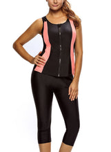 Load image into Gallery viewer, Contrast Orange Accent Black Zipped Women Wetsuit