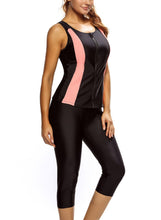 Load image into Gallery viewer, Contrast Orange Accent Black Zipped Women Wetsuit