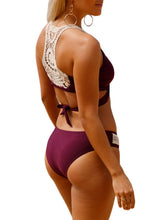 Load image into Gallery viewer, Crisscross Crochet Back Bikini Set