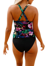 Load image into Gallery viewer, Vibrant Floral Splice 2pcs Tankini Swimsuit