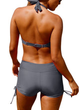 Load image into Gallery viewer, Wrap Push up Halter High Waist Shorts Swimsuit