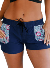 Load image into Gallery viewer, Patch Pocket Navy Board Shorts