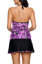 Load image into Gallery viewer, Spots V-neck Tankini Wrapped Skirt Swimsuit