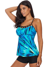 Load image into Gallery viewer, Solid Mesh Cross Tankini Set