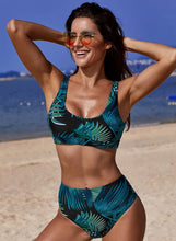 Load image into Gallery viewer, U-neckline High Waist Printed Tankinis