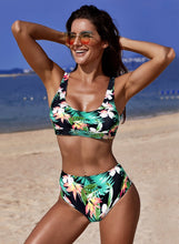 Load image into Gallery viewer, U-neckline High Waist Printed Tankinis