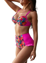 Load image into Gallery viewer, Floral High Waist Bikinis