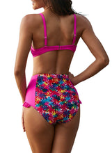 Load image into Gallery viewer, Floral High Waist Bikinis