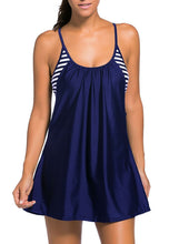 Load image into Gallery viewer, Flowing Swim Dress Layered 1pc Tankini Top