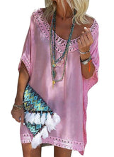 Load image into Gallery viewer, Crochet Trimming Beach Cover up