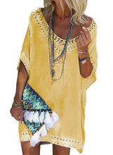 Load image into Gallery viewer, Crochet Trimming Beach Cover up