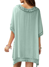 Load image into Gallery viewer, Crochet Trimming Beach Cover up