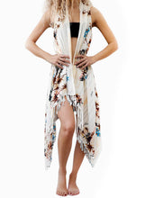 Load image into Gallery viewer, Tropical Beach Vest Cover Up