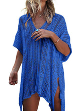 Load image into Gallery viewer, Solid Crochet Knitted Beachwear Swimsuit Cover Up Dress