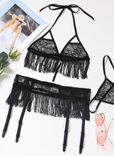 Load image into Gallery viewer, Fringe Lace Bralette Set